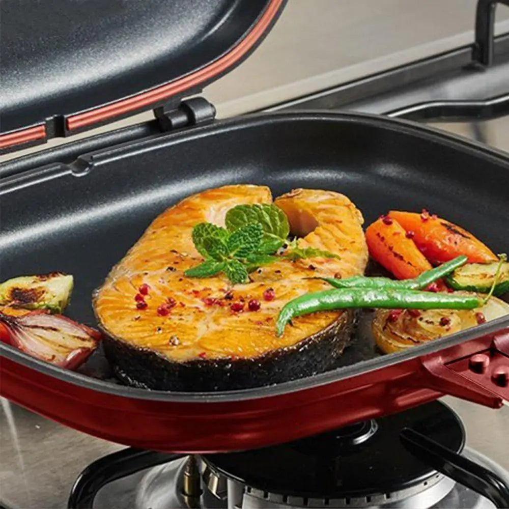 Die Cast Non-Stick Double Sided Fry Pan