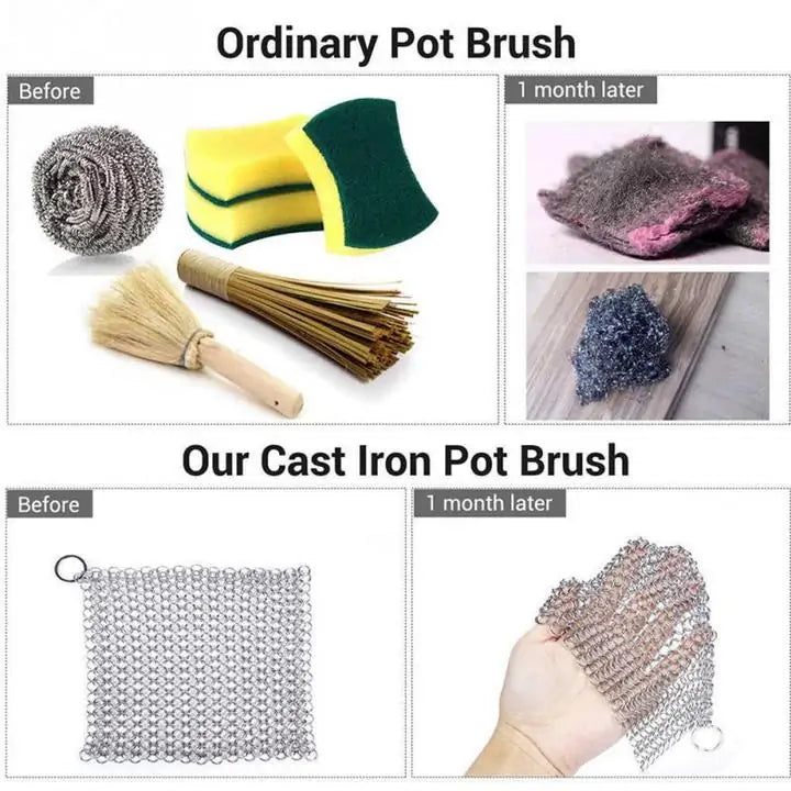 Chainmail Cast Iron Scrubber