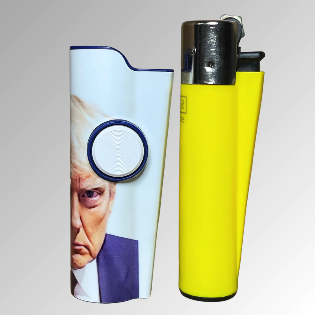 FLKR LYTR® Fidget Spinner Lighter Case Limited Edition "Trump Mug Shot" for Clipper Lighter® Case - $11.99